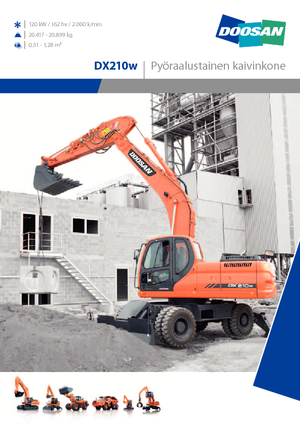 Kolová rypadla Doosan DX210W