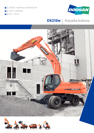 Kolová rypadla Doosan DX210W