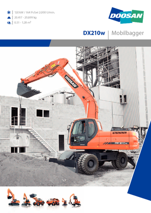 Kolová rypadla Doosan DX210W