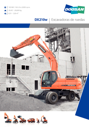 Kolová rypadla Doosan DX210W