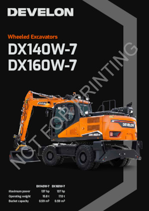 Kolová rypadla Develon DX140W-7 