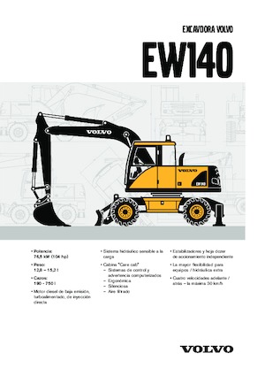 Kolová rypadla Volvo EW140