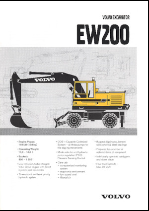 Kolová rypadla Volvo EW200