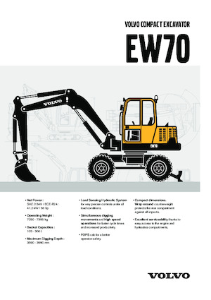 Kolová rypadla Volvo EW70