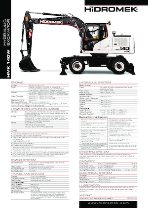 Kolová rypadla Hidromek HMK 140 W