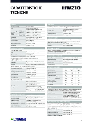 Kolová rypadla Hyundai HW210