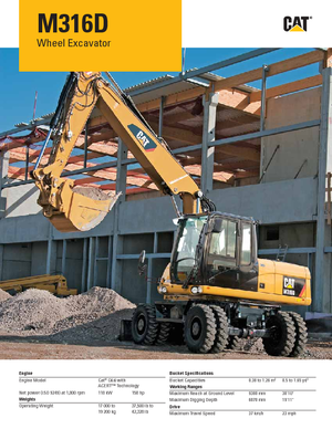 Kolová rypadla Caterpillar M316D Mono
