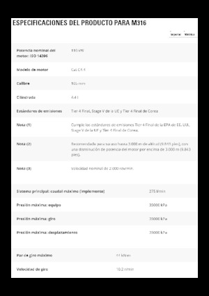 Kolová rypadla Caterpillar M316