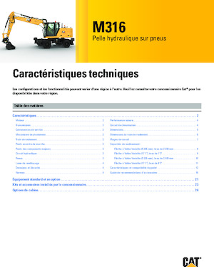 Kolová rypadla Caterpillar M316