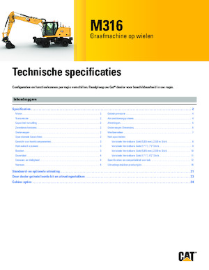 Kolová rypadla Caterpillar M316