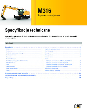 Kolová rypadla Caterpillar M316