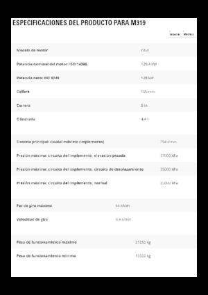 Kolová rypadla Caterpillar M319