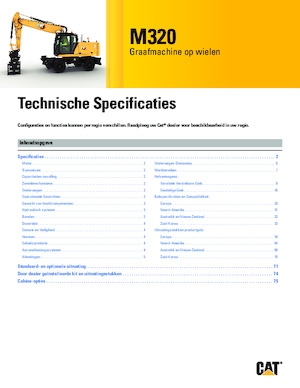 Kolová rypadla Caterpillar M320
