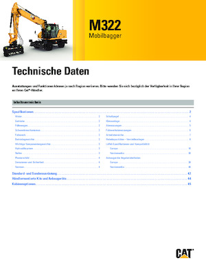 Kolová rypadla Caterpillar M322