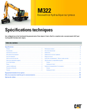 Kolová rypadla Caterpillar M322