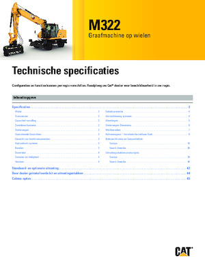 Kolová rypadla Caterpillar M322