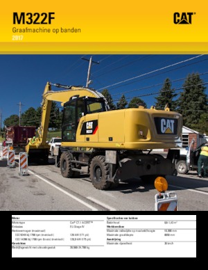 Kolová rypadla Caterpillar M322F