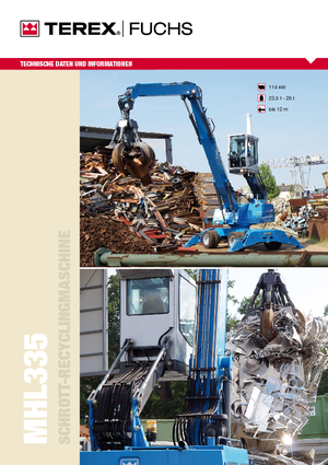 Manipulátory s materiálem Terex-Fuchs MHL 335