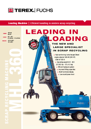 Manipulátory s materiálem Terex-Fuchs MHL 360 D