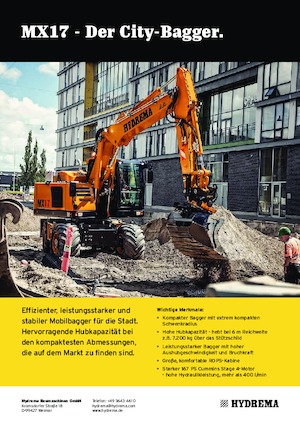 Kolová rypadla Hydrema MX 17