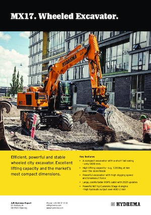 Kolová rypadla Hydrema MX 17