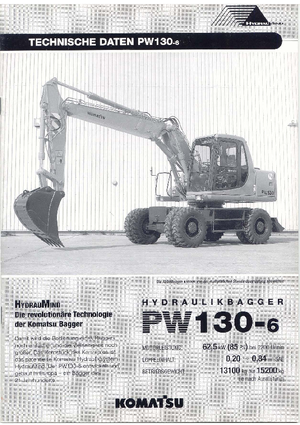 Kolová rypadla Komatsu PW130-6