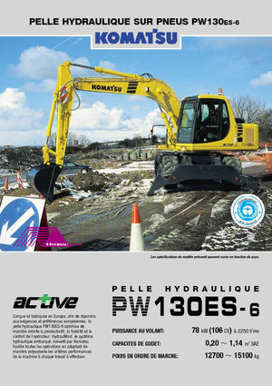 Kolová rypadla Komatsu PW130-6