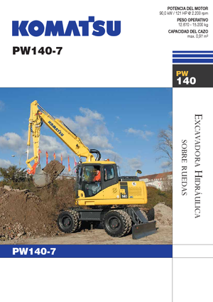 Kolová rypadla Komatsu PW140-7