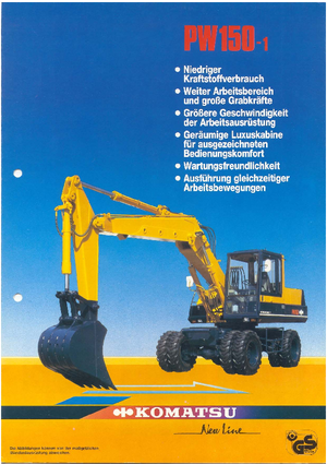 Kolová rypadla Komatsu PW150-1