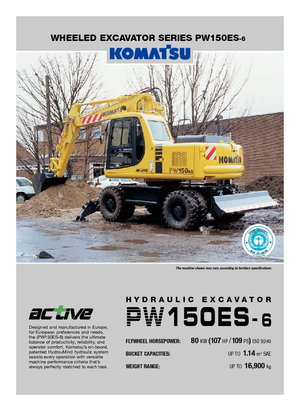 Kolová rypadla Komatsu PW150-6