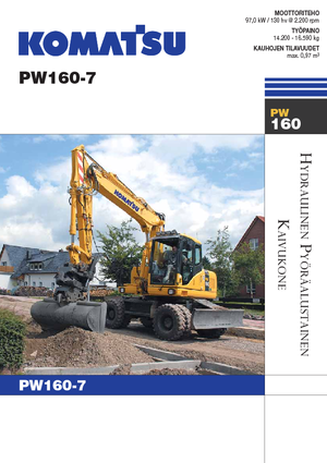 Kolová rypadla Komatsu PW160-7E0