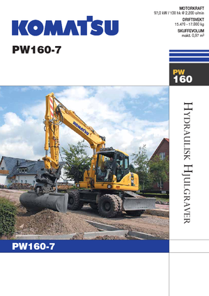 Kolová rypadla Komatsu PW160-7E0