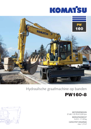 Kolová rypadla Komatsu PW160-8