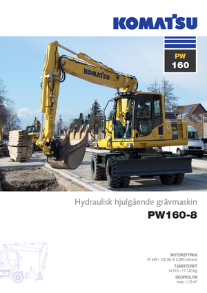 Kolová rypadla Komatsu PW160-8