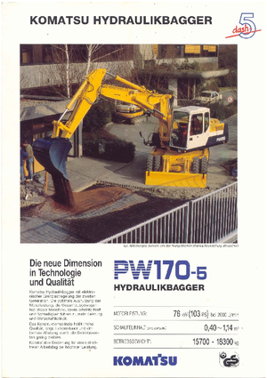 Kolová rypadla Komatsu PW170-5
