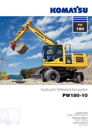 Kolová rypadla Komatsu PW180-10