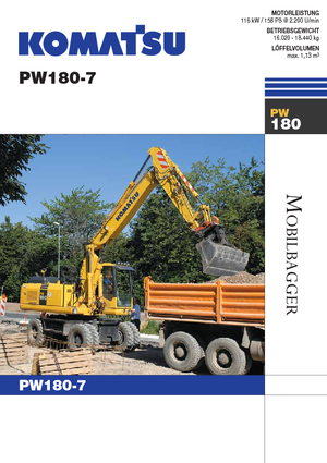 Kolová rypadla Komatsu PW180-7E0