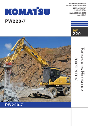 Kolová rypadla Komatsu PW220-7