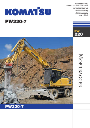 Kolová rypadla Komatsu PW220-7