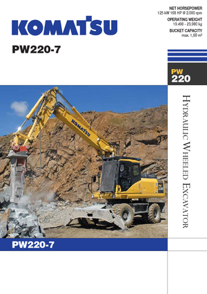 Kolová rypadla Komatsu PW220-7