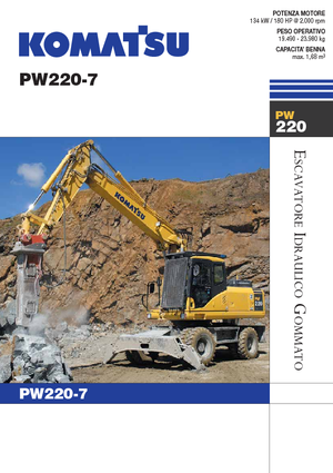 Kolová rypadla Komatsu PW220-7