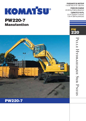Kolová rypadla Komatsu PW220-7MH