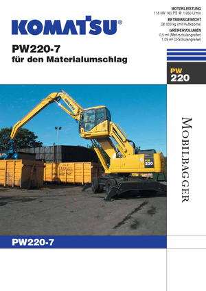 Kolová rypadla Komatsu PW220-7MH
