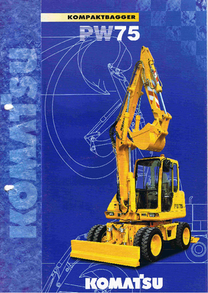 Kolová rypadla Komatsu PW75-2
