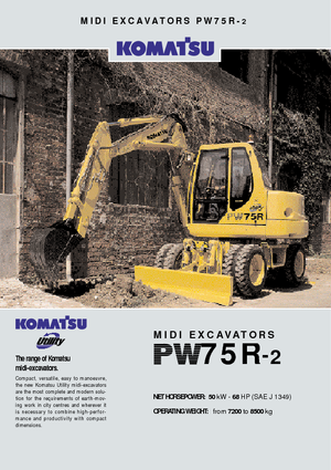 Kolová rypadla Komatsu PW75 R-2