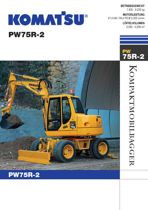 Kolová rypadla Komatsu PW75 R-2