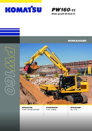 Kolová rypadla Komatsu PW160-11E0