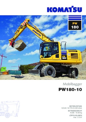 Kolová rypadla Komatsu PW180-10