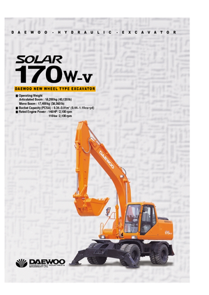 Kolová rypadla Doosan Solar 170 W-V