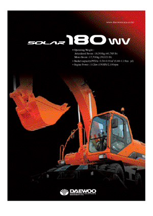 Kolová rypadla Doosan Solar 180 W-V